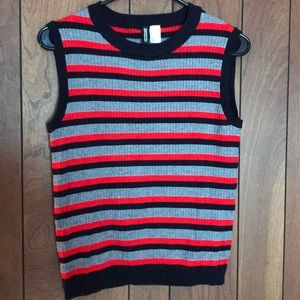 Red and blue striped tank top